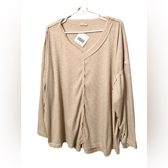 POL Oversized Ribbed Long Sleeve Top - Picture 3 of 5